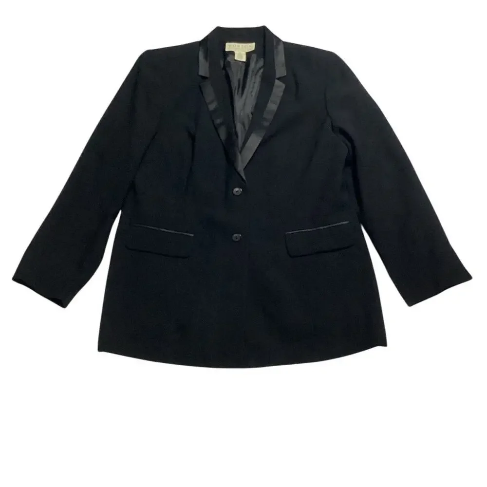 Norton McNaughton Women's Black Blazer Jacket Size 14  Long‎ Sleeve